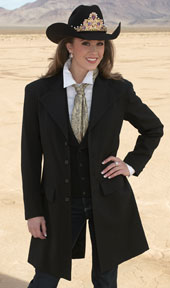 Miss Rodeo in black frock coat