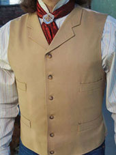 Tan Notch Lapel Vest