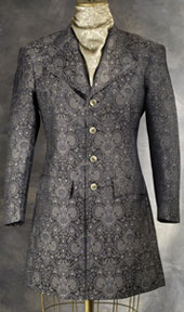 Gunmetal Brocade Frock Coat